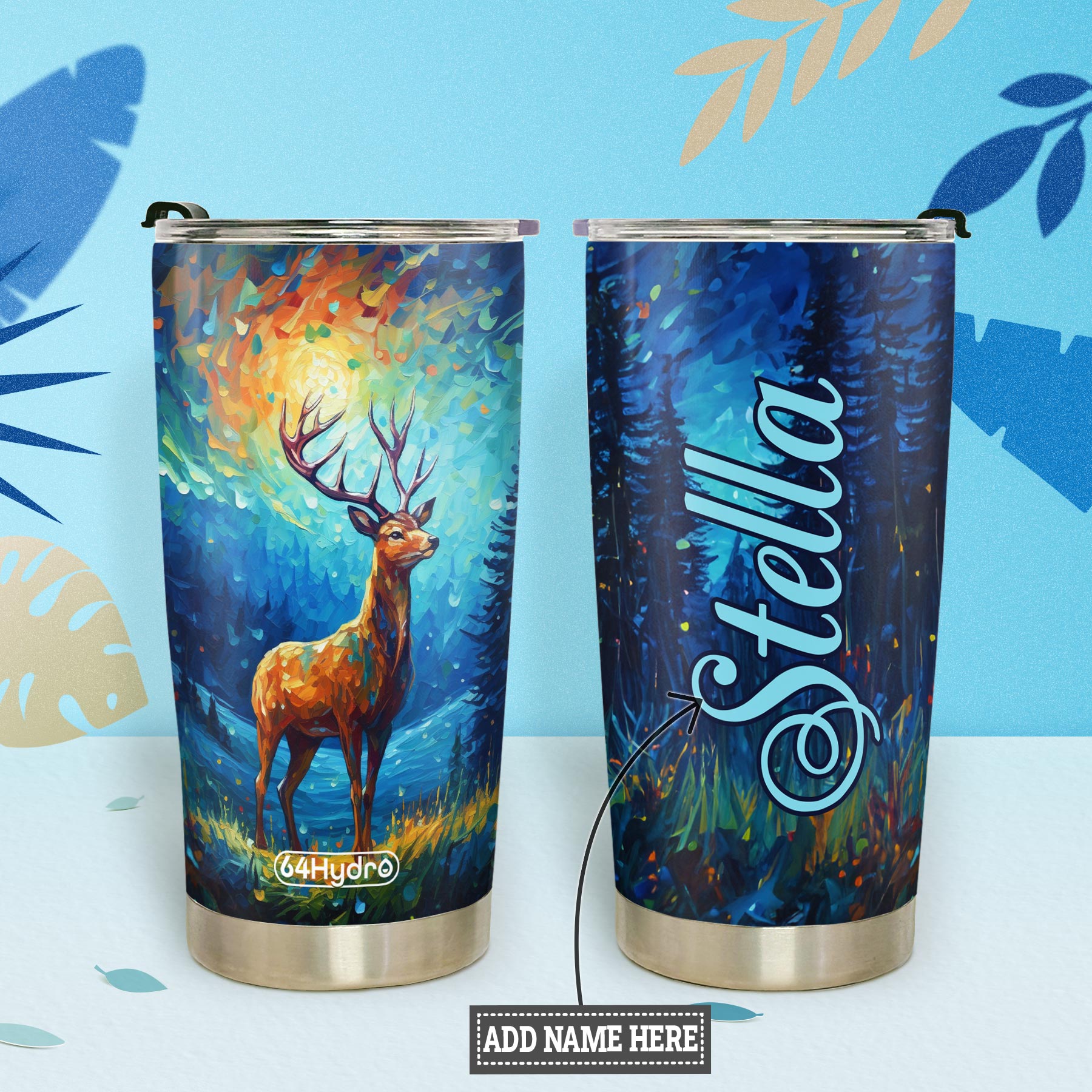 Colorful Deer HTRZ15095221HT Stainless Steel Tumbler