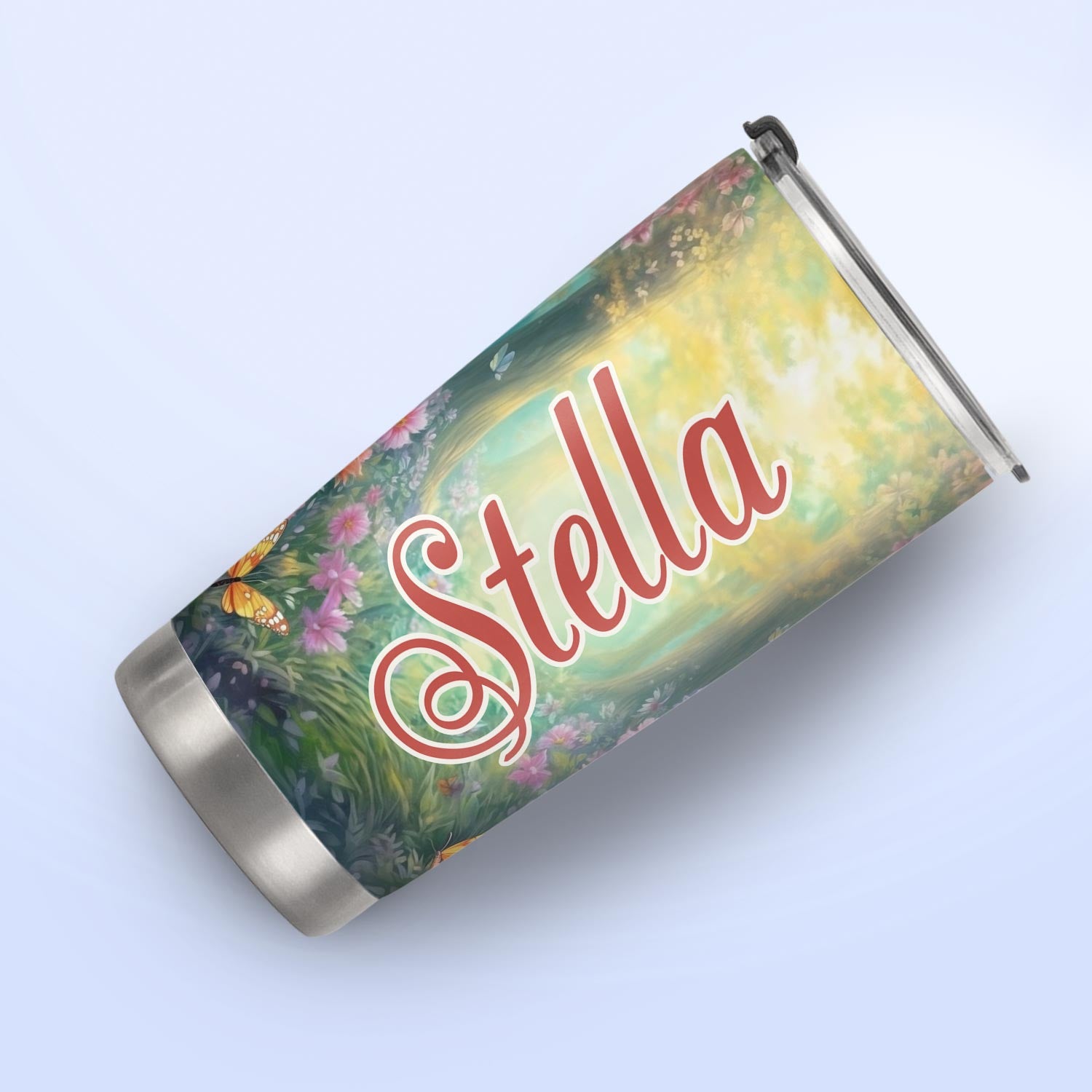 Deer In Flower Forest HTRZ15096343GC Stainless Steel Tumbler