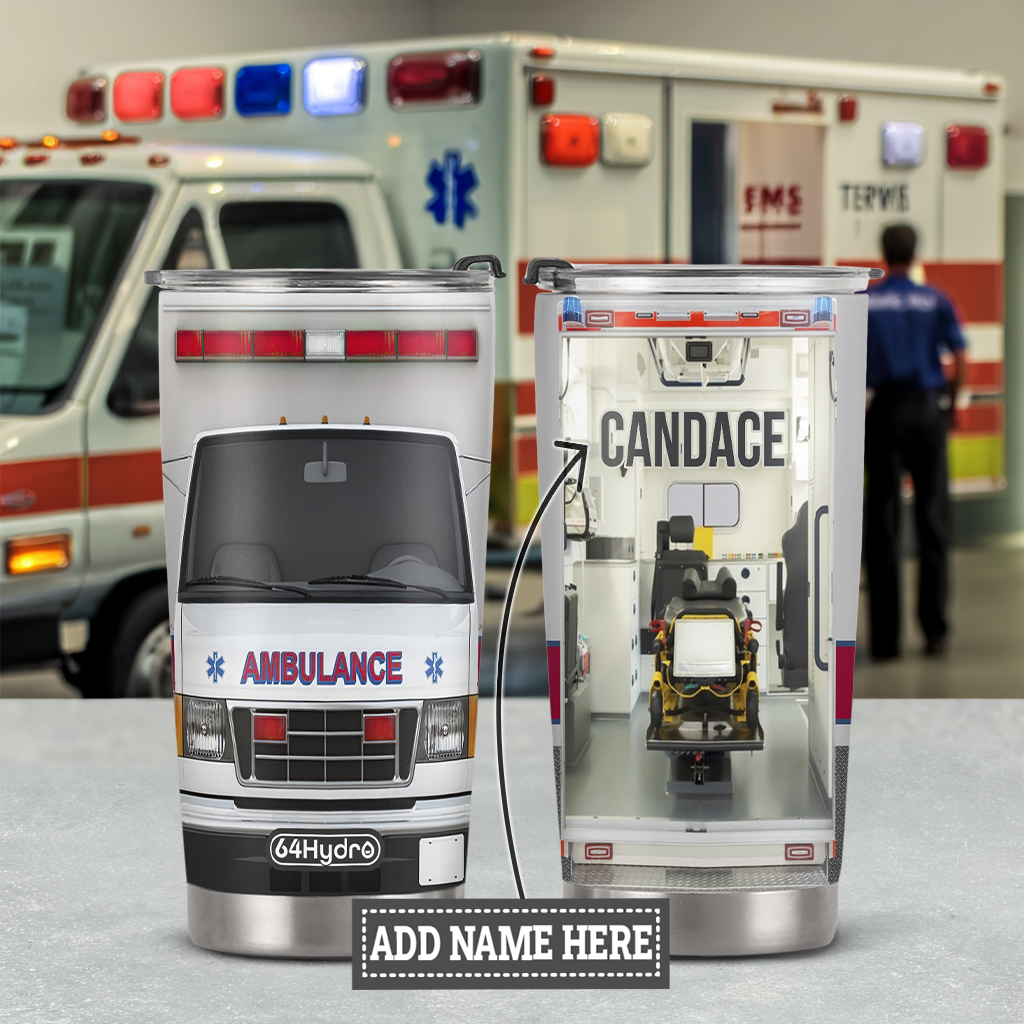 Ambulance Emergency Car ANRZ04118330AH Stainless Steel Tumbler