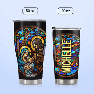 Faith Nativity Abstract Stained Glass HTRZ31081638LM Stainless Steel Tumbler