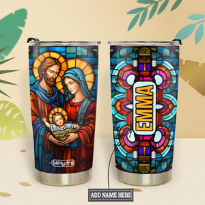 Faith Nativity Colorful Stained Glass HTRZ31082737VE Stainless Steel Tumbler