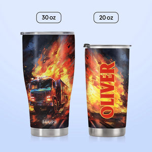 Fire Truck HTRZ24087883CG Stainless Steel Tumbler