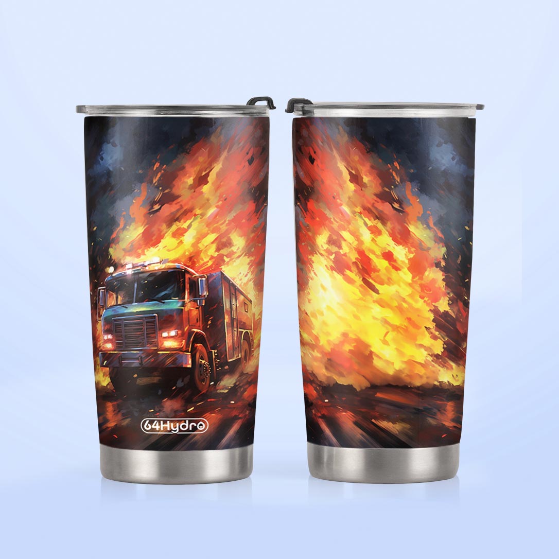 Fire Truck HTRZ24087883CG Stainless Steel Tumbler