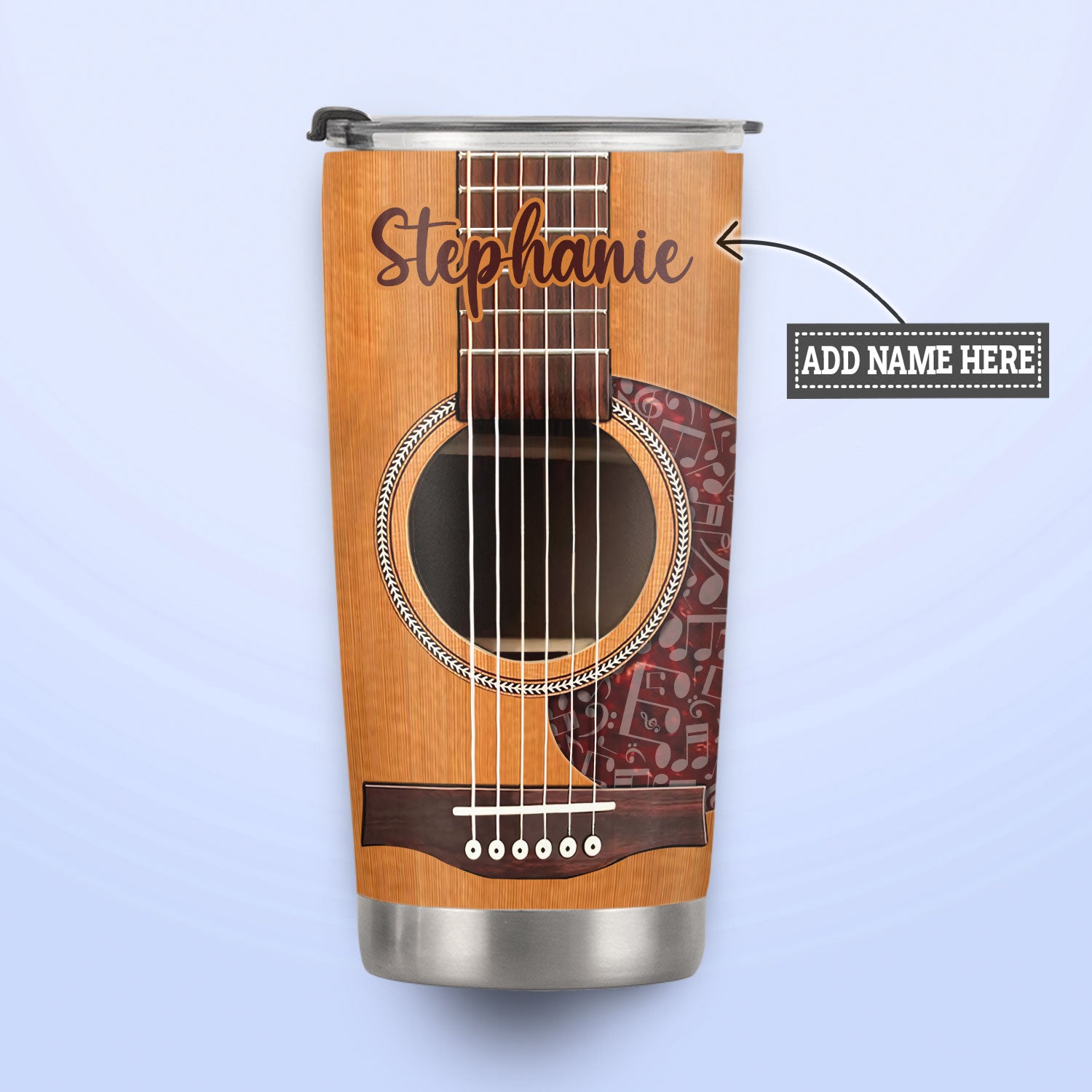 Guitarist Nutrition Facts Acoustic Guitar DNRZ230623283 Stainless Steel Tumbler