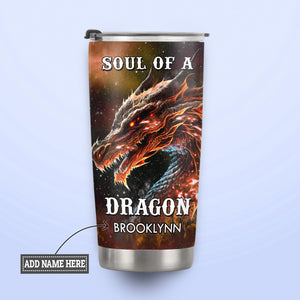 Heart Of A Wolf Soul Of A Dragon NNRZ300623544 Stainless Steel Tumbler