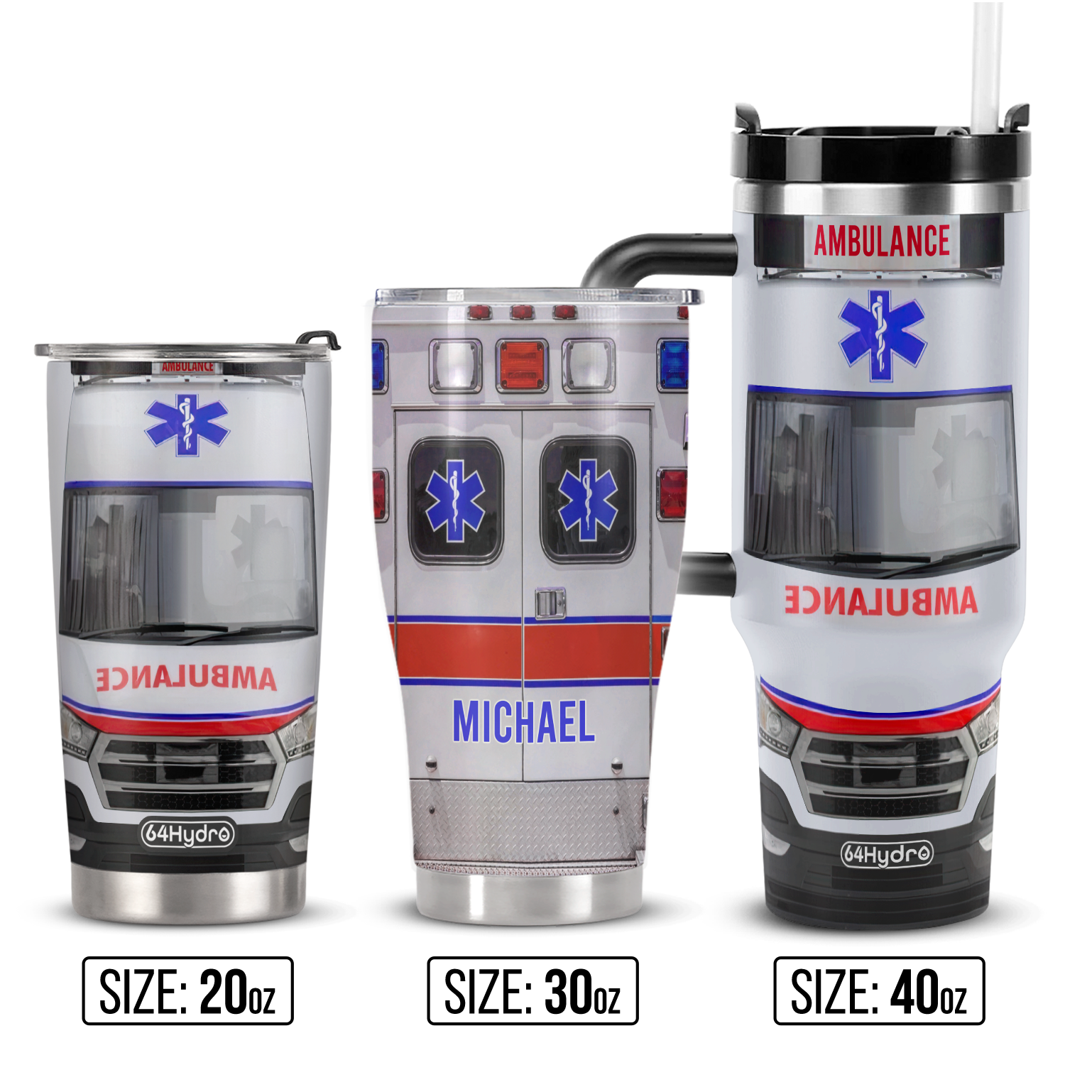 Ambulance Car ANRZ04113393BQ Stainless Steel Tumbler