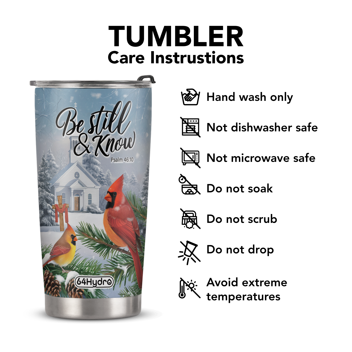 Be Still And Know Psalm 46 10 ANRZ04113531OV Stainless Steel Tumbler