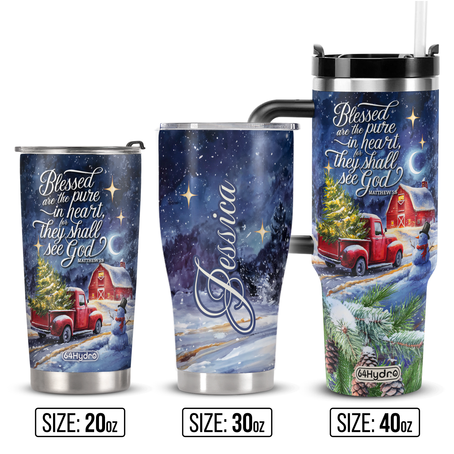 Blessed Are The Pure In Heart For They Shall See God Matthew 5 8 ANRZ04110516UH Stainless Steel Tumbler