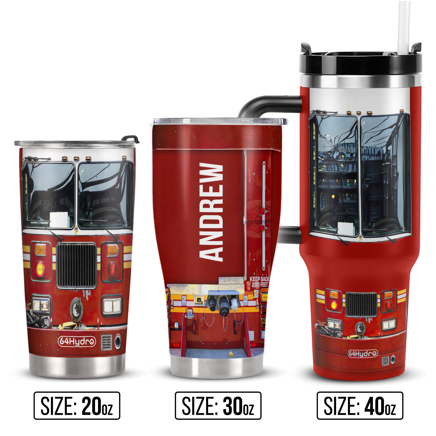 Firetruck Firefighter ANRZ04119241VP Stainless Steel Tumbler