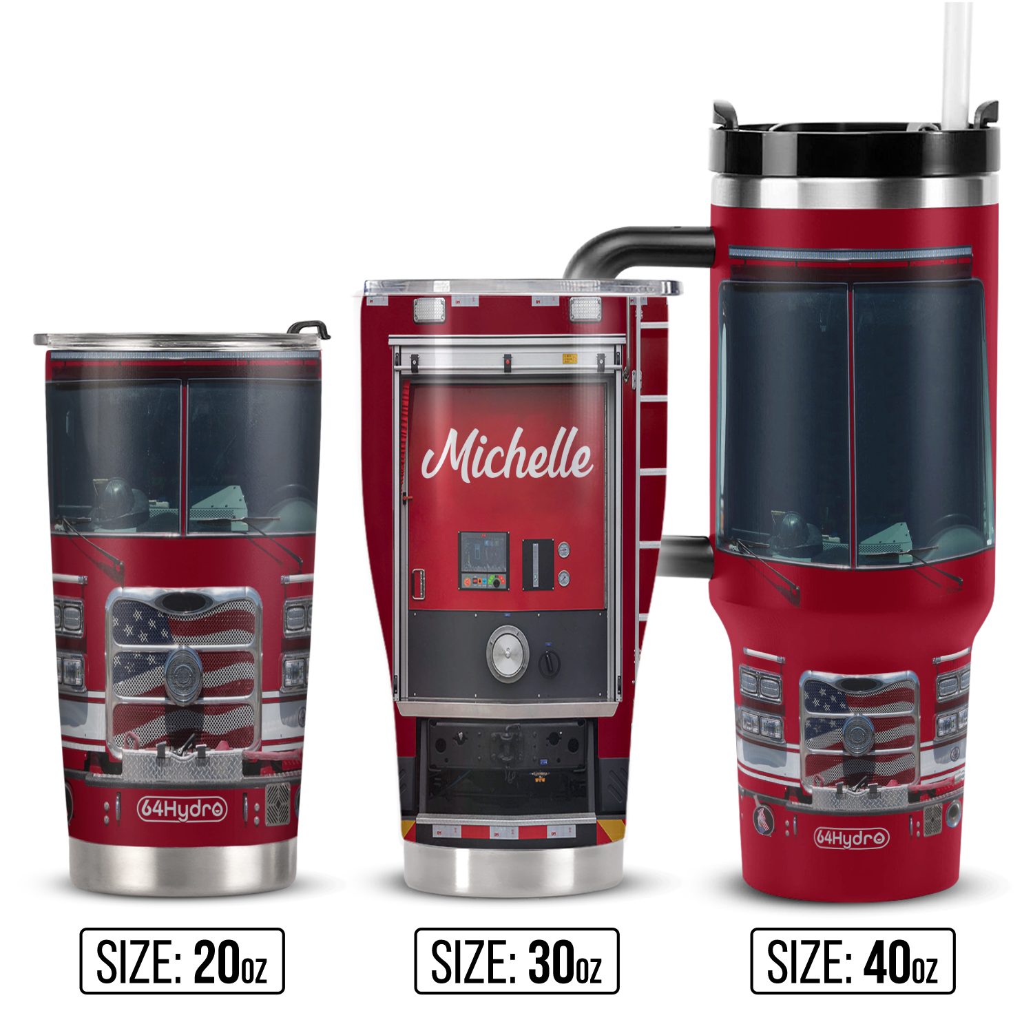 Firetruck Fire Dept ANRZ04110847YZ Stainless Steel Tumbler