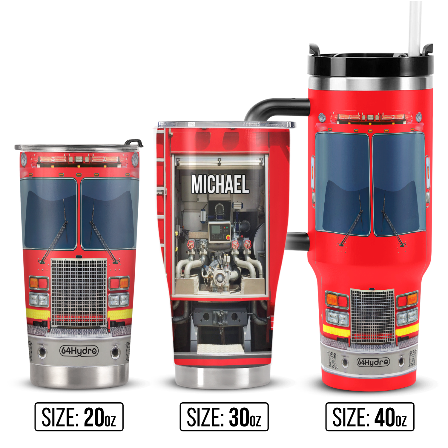 Firetruck ANRZ04117390HV Stainless Steel Tumbler