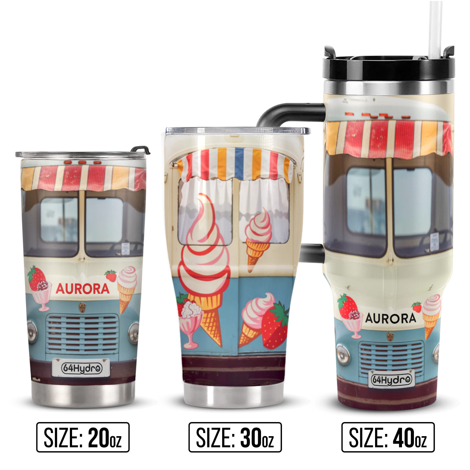 Ice Cream Car ANRZ04116610AF Stainless Steel Tumbler