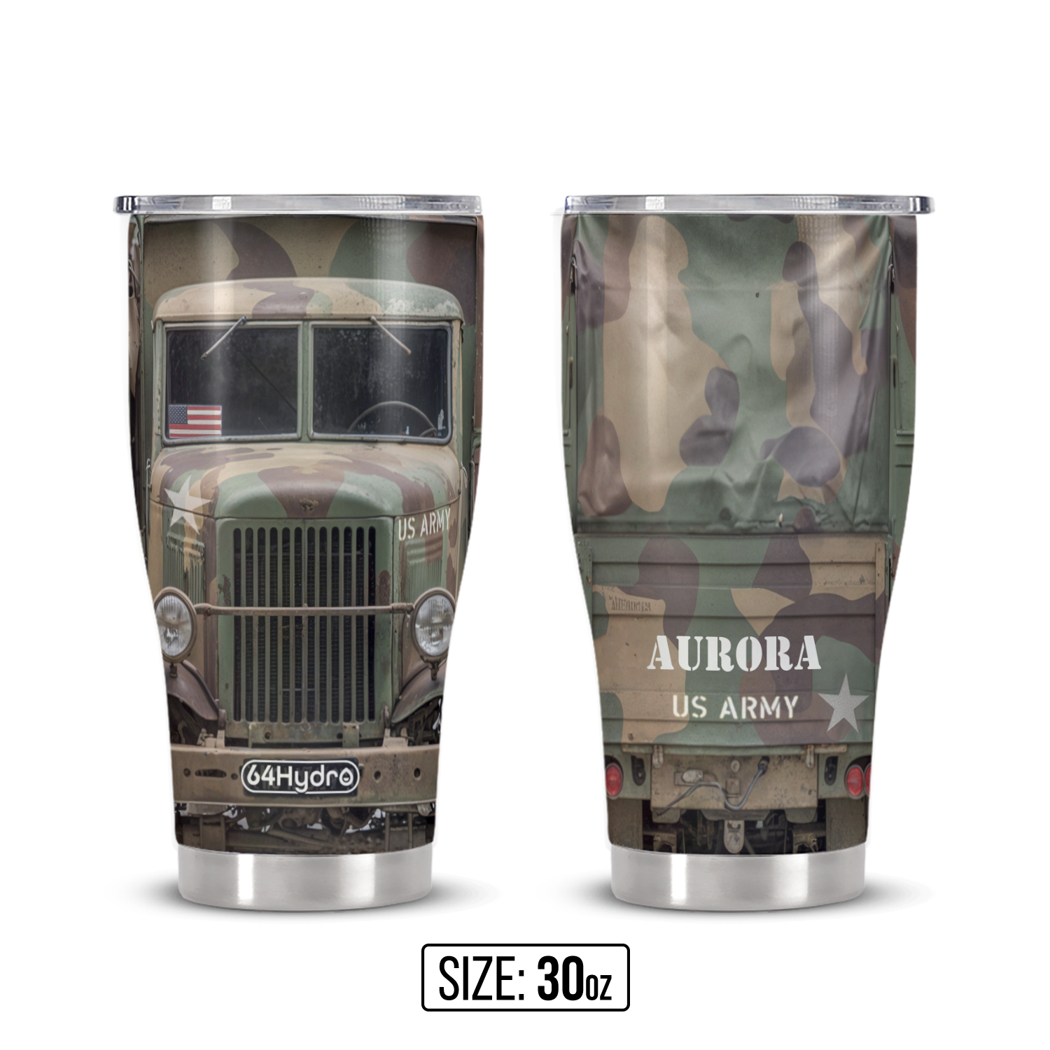 Military Truck ANRZ04114566HH Stainless Steel Tumbler