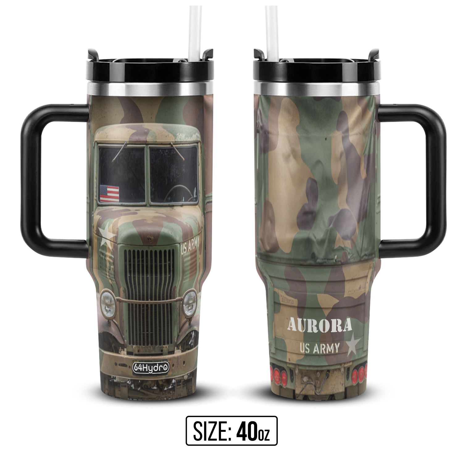 Military Truck ANRZ04114566HH Stainless Steel Tumbler