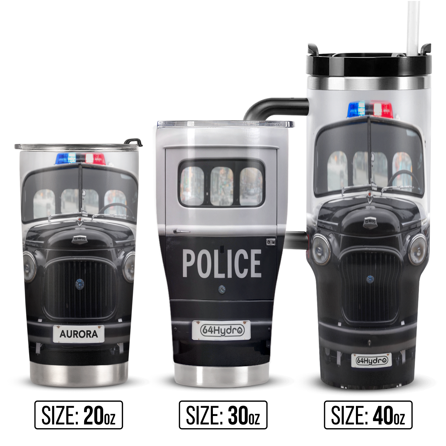 Police Transport ANRZ04116636WF Stainless Steel Tumbler