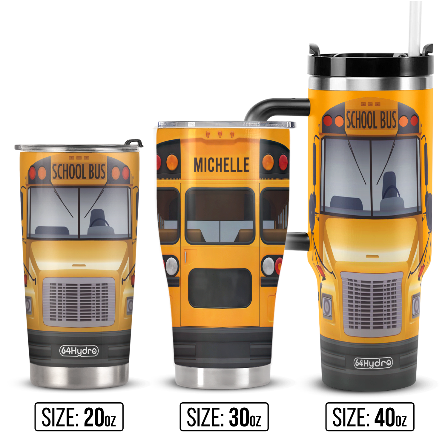 School Bus ANRZ04115289AE Stainless Steel Tumbler