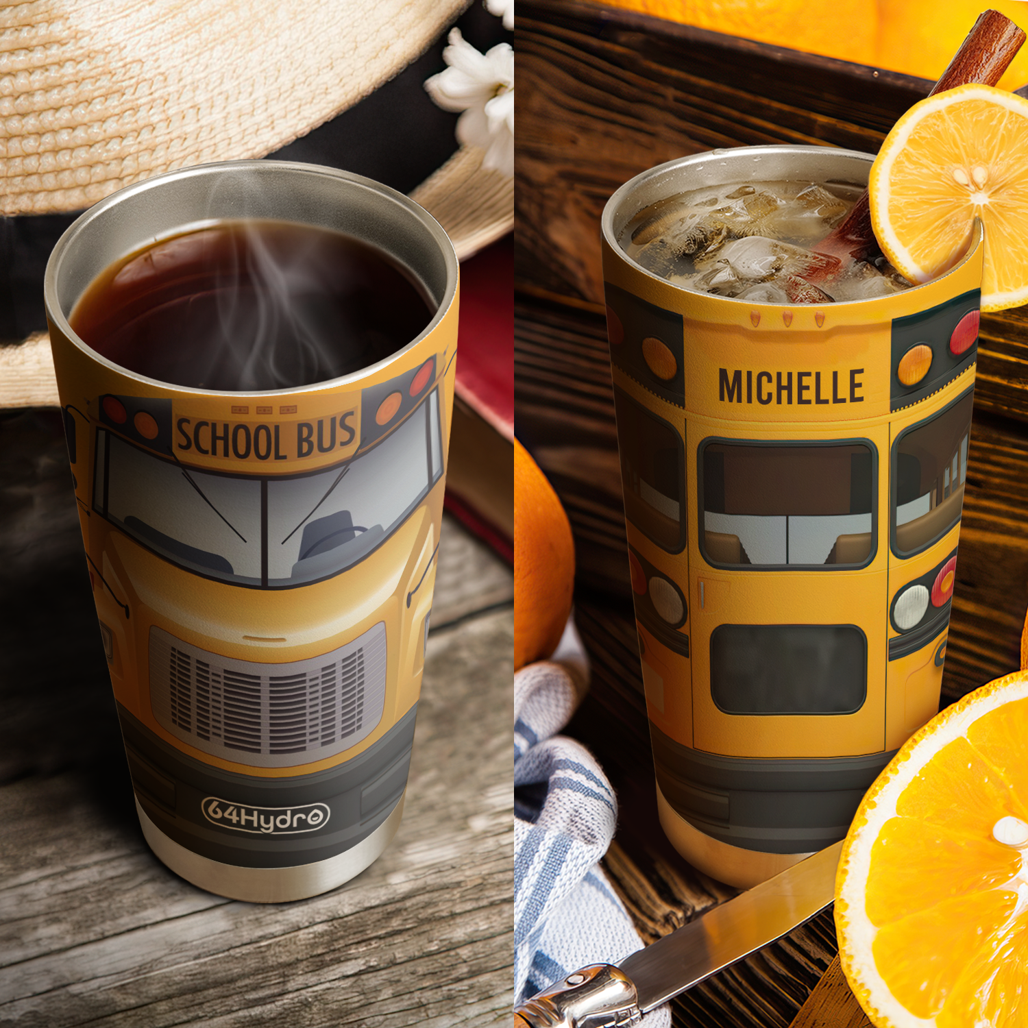 School Bus ANRZ04115289AE Stainless Steel Tumbler