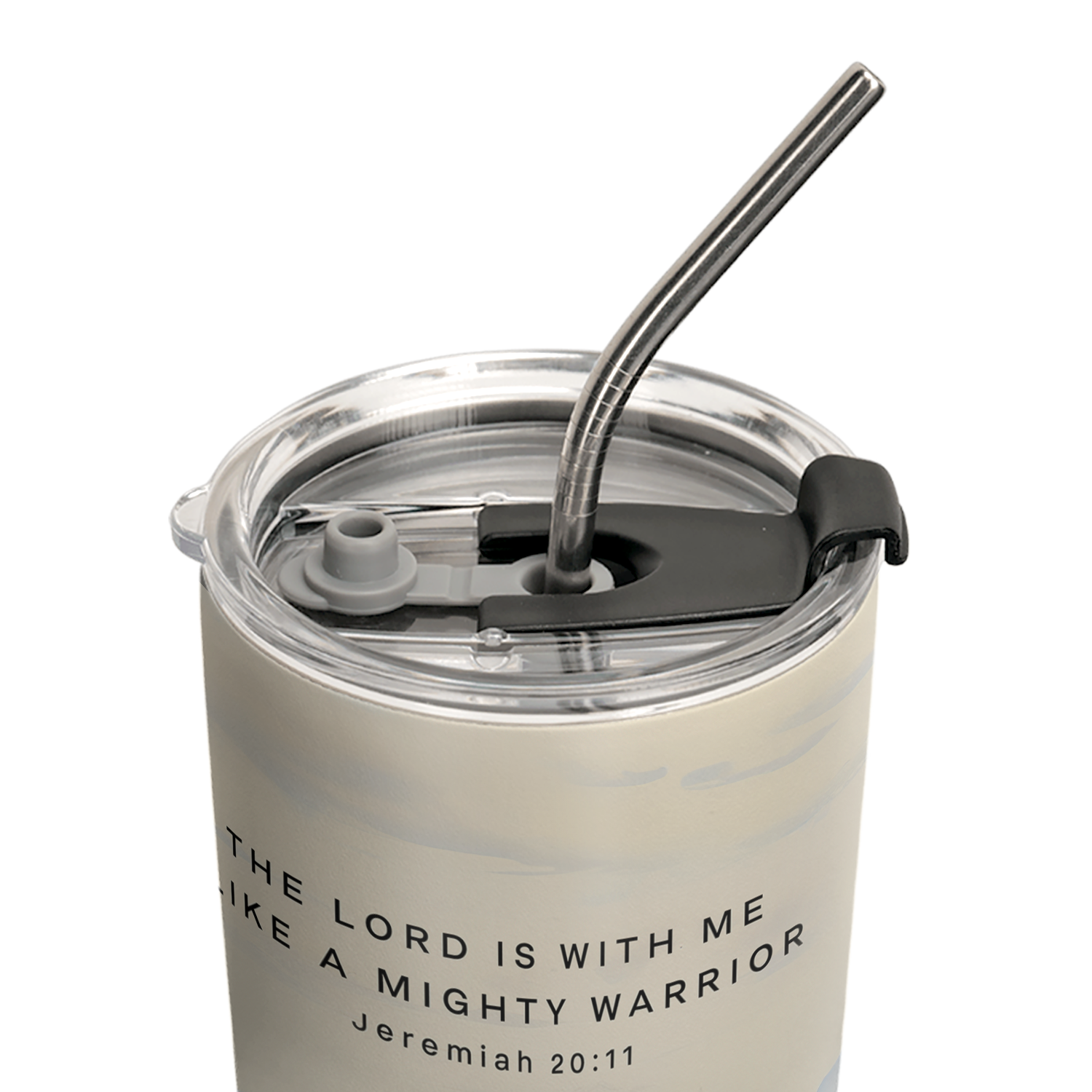 The Lord Is With Me Like A Mighty Warrior Jeremiah 20 11 Smoky Mountain ANRZ04111580VR Stainless Steel Tumbler