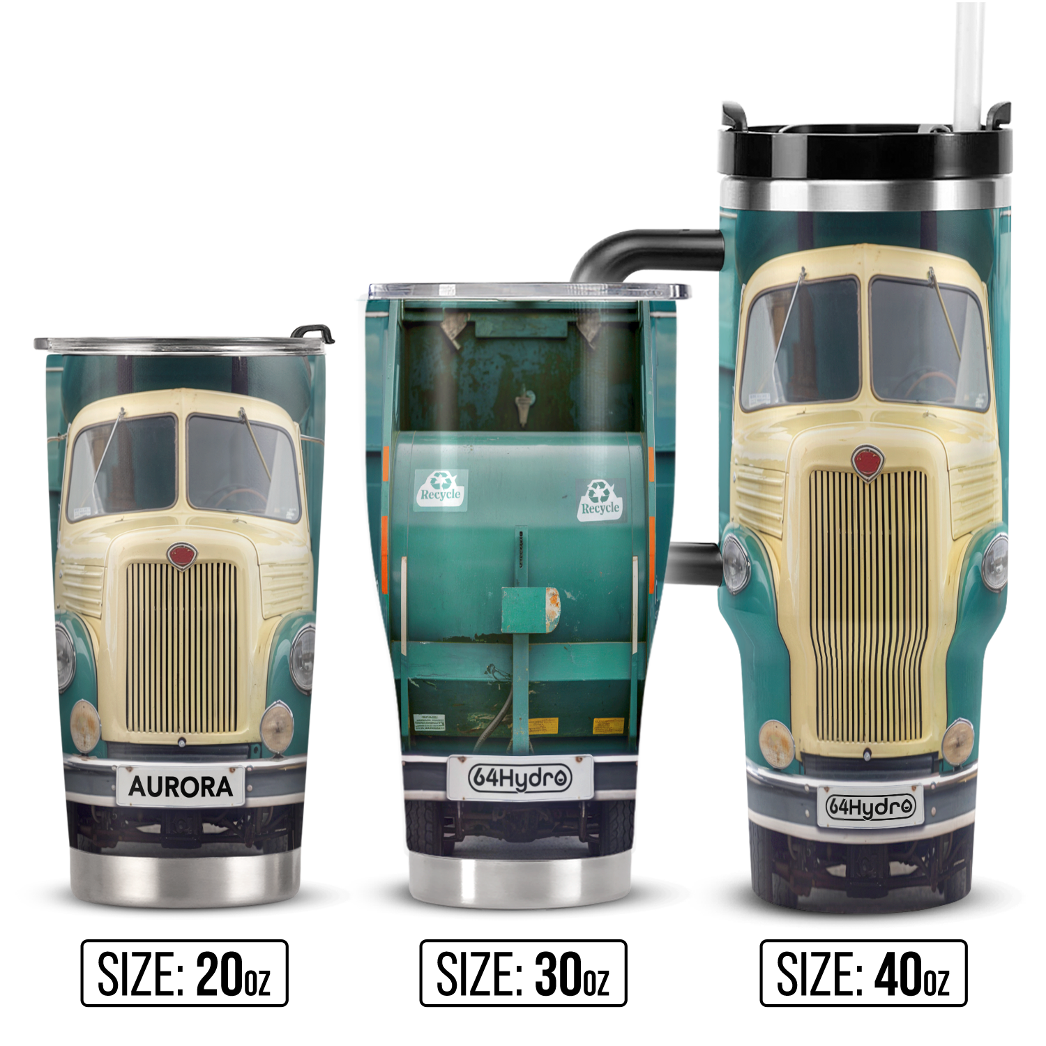 Vintage Garbage Truck ANRZ04113842GI Stainless Steel Tumbler