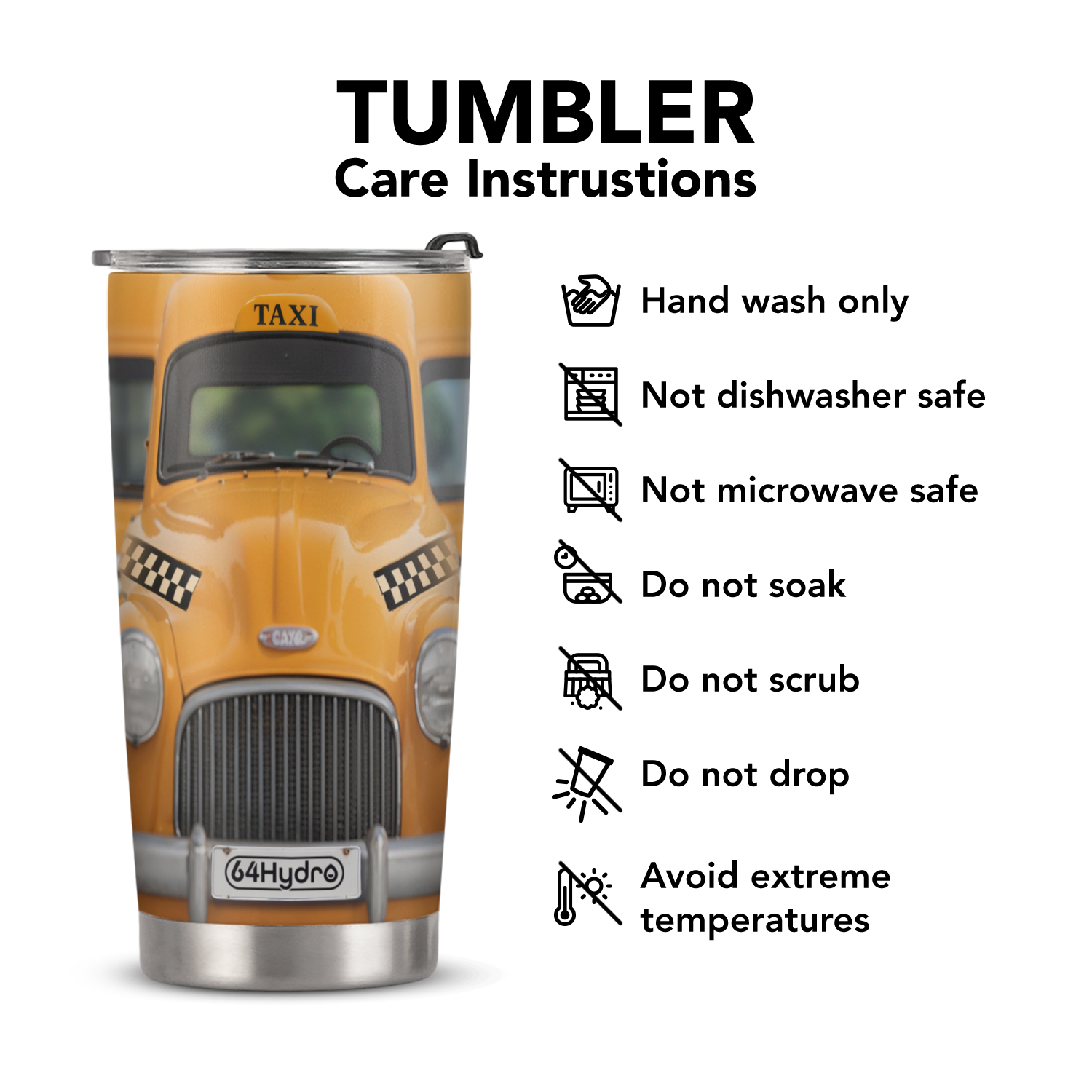 Yellow Taxi ANRZ04117008KD Stainless Steel Tumbler