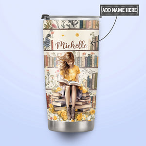 Just One More Chapter Girl With Books HHLZ270623407 Stainless Steel Tumbler