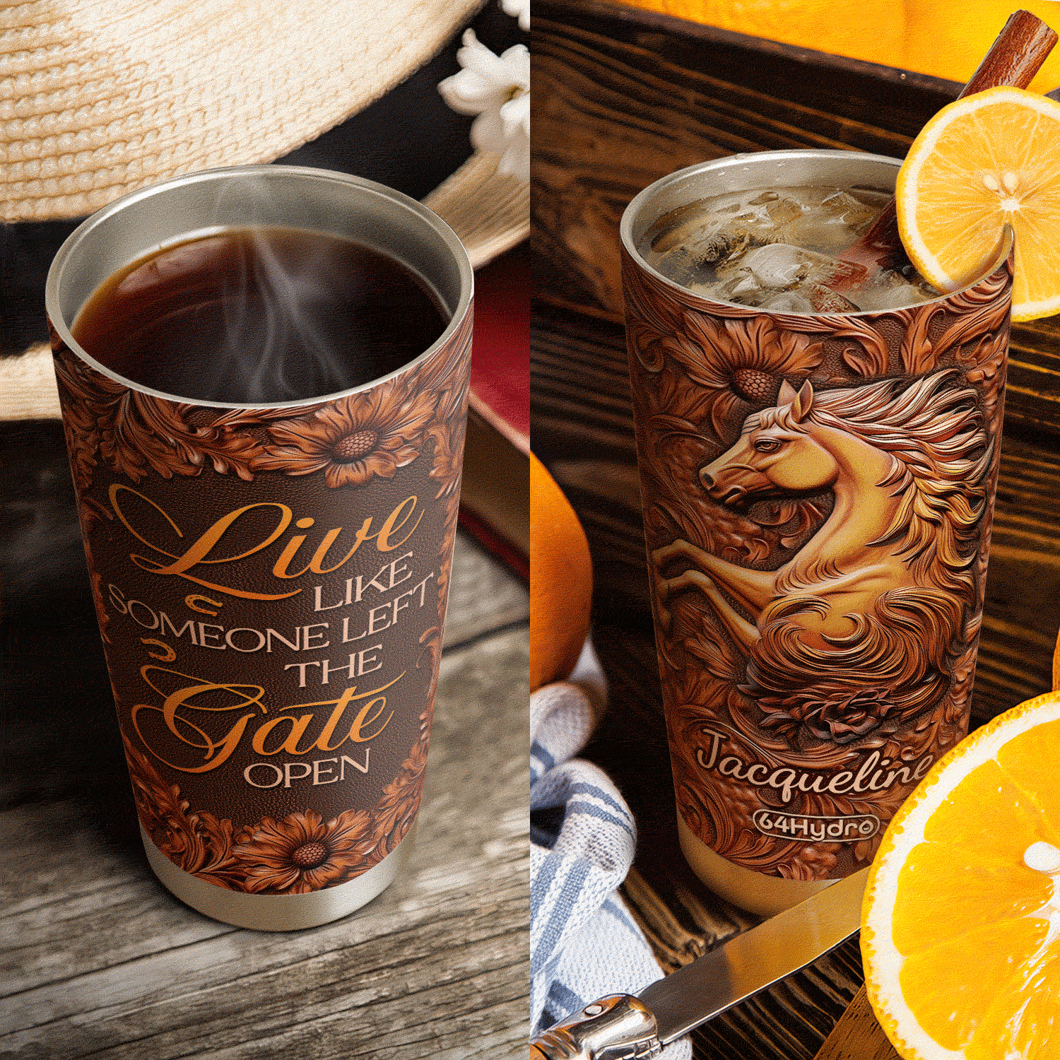 Live Like Someone Left The Gate Open DNRZ220623027 Stainless Steel Tumbler