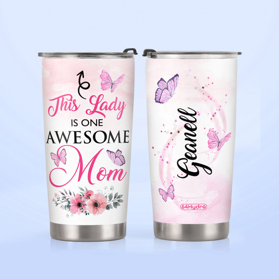 Butterfly Awesome Mom BGZZ0304001Z Stainless Steel Tumbler