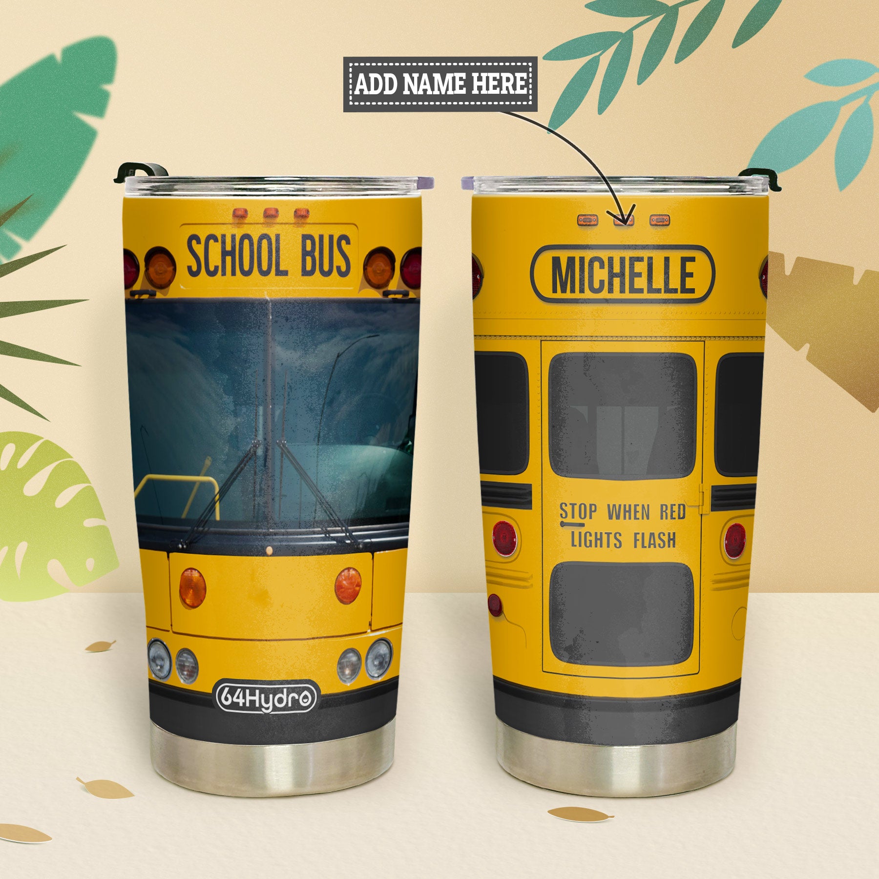 School Bus Lover HTRZ02103109ZP Stainless Steel Tumbler