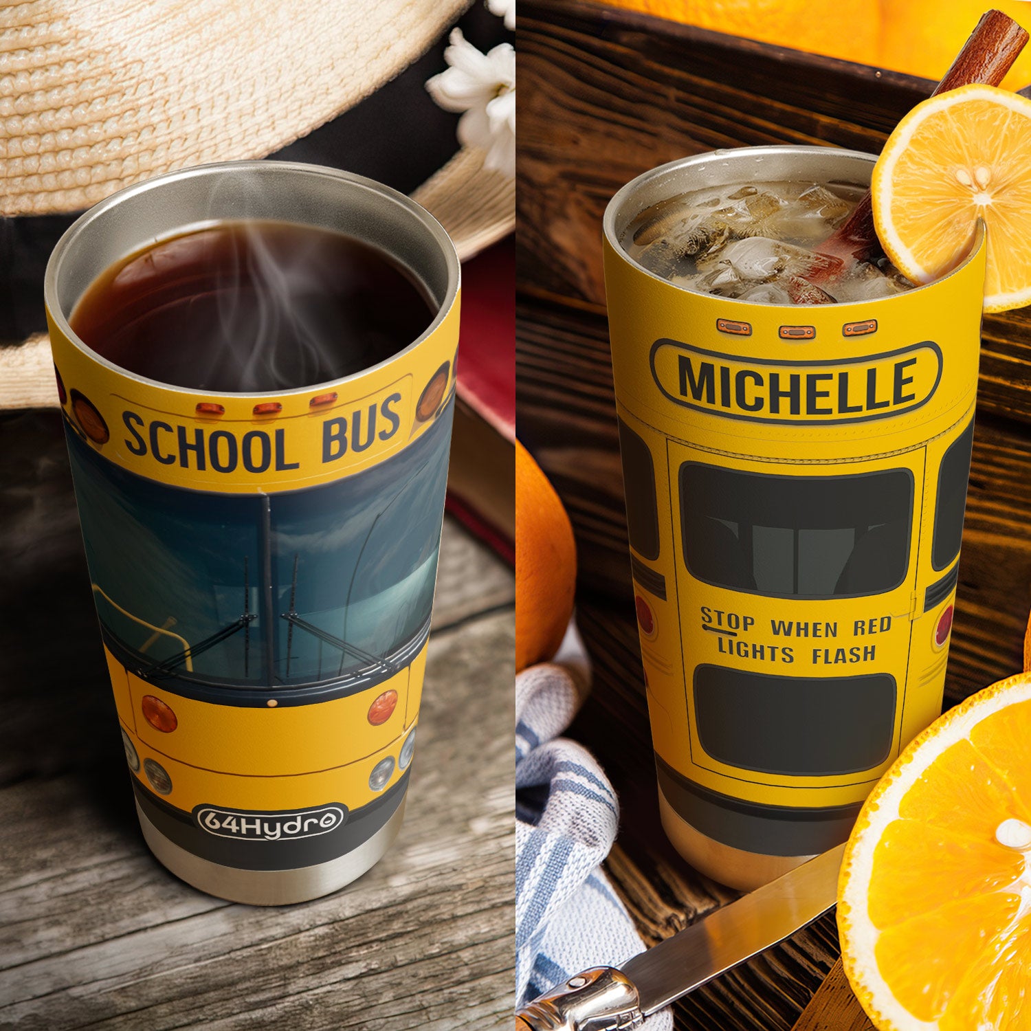 School Bus Lover HTRZ02103109ZP Stainless Steel Tumbler