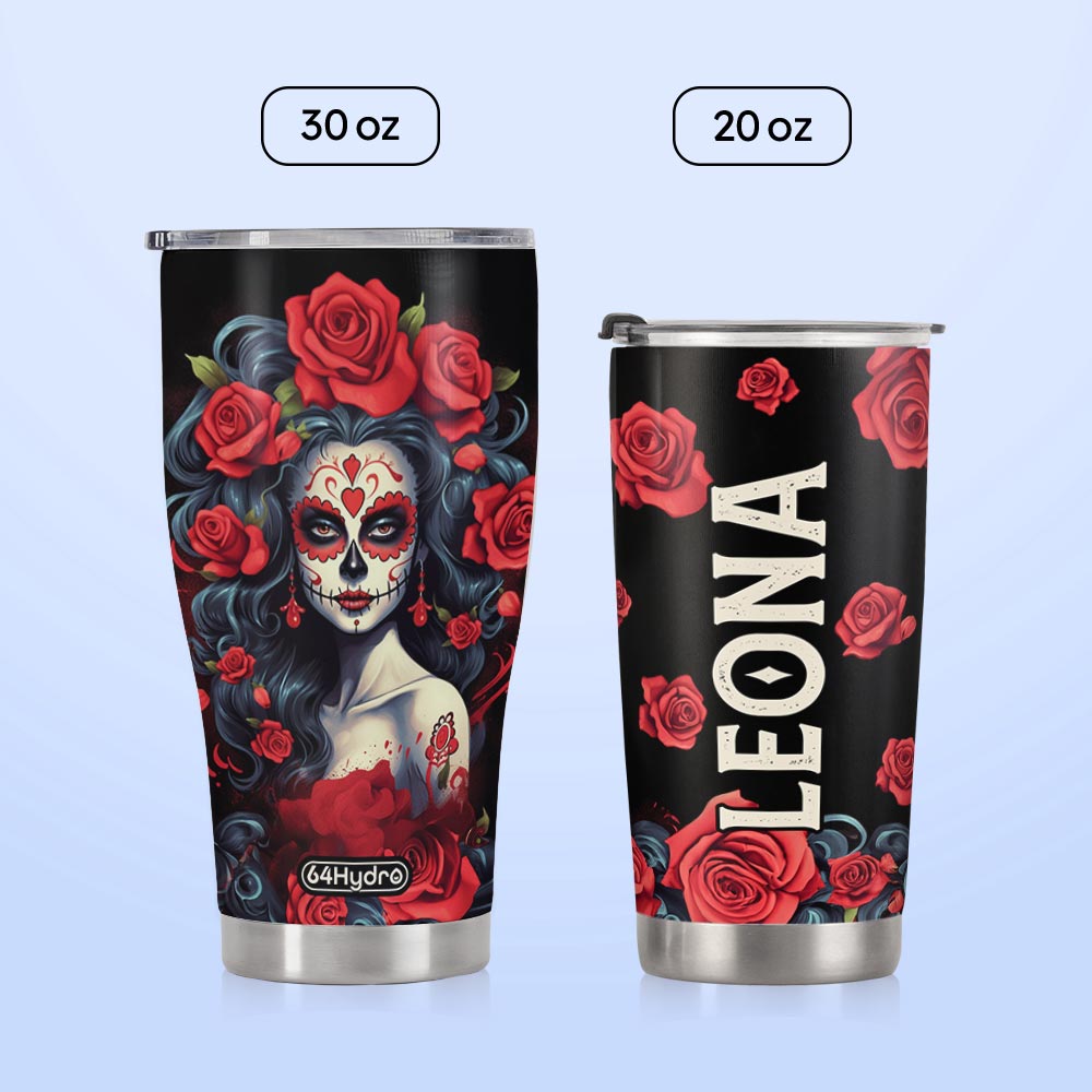 Sugar Skull Woman HTRZ27099426ZJ Stainless Steel Tumbler