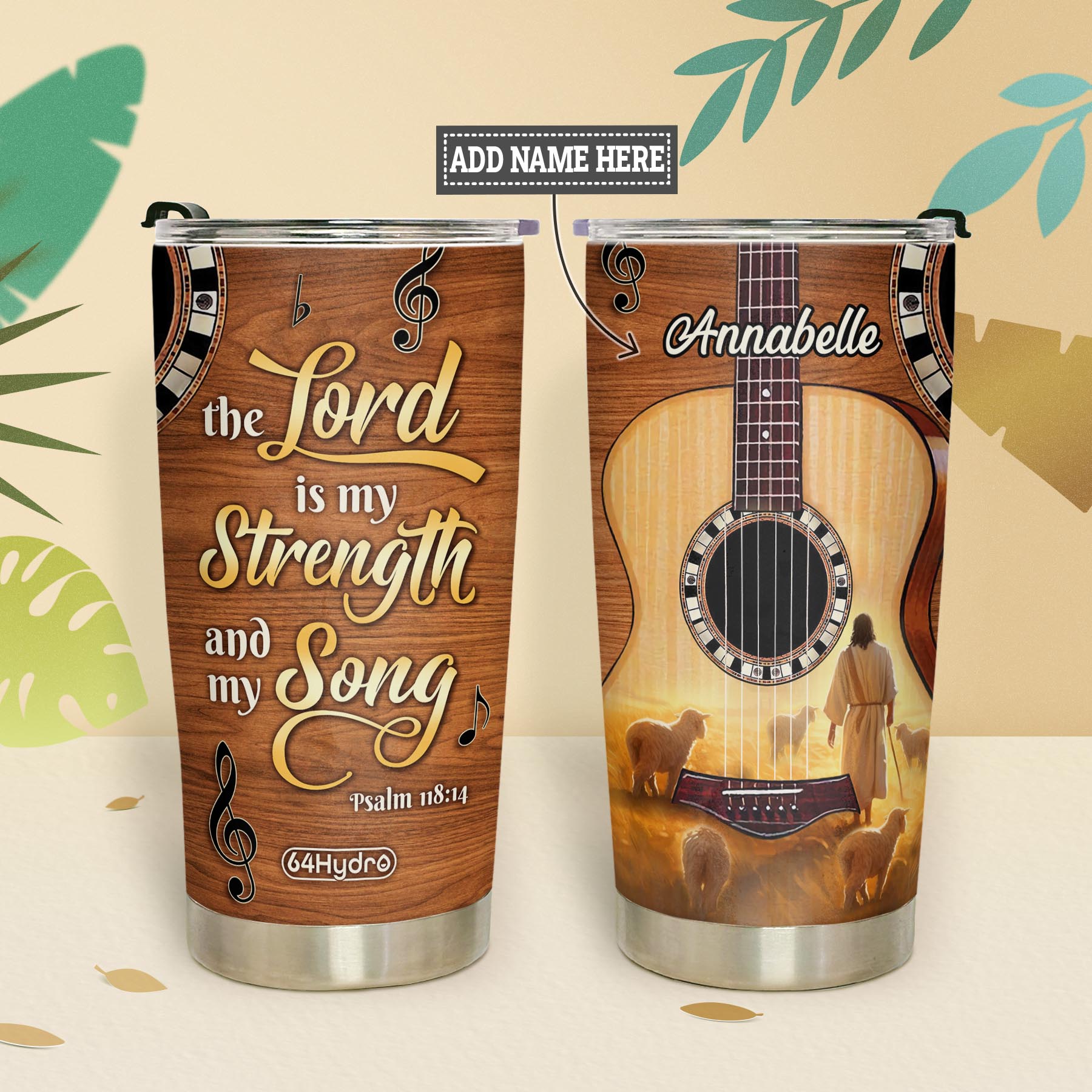 The Lord Is My Strength And My Song Psalm 118 14 NNRZ300623644 Stainless Steel Tumbler