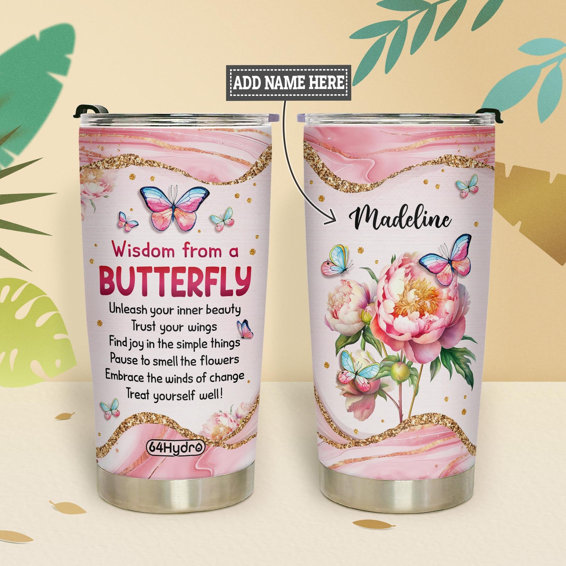 Wisdom From A Butterfly NNRZ300623233 Stainless Steel Tumbler