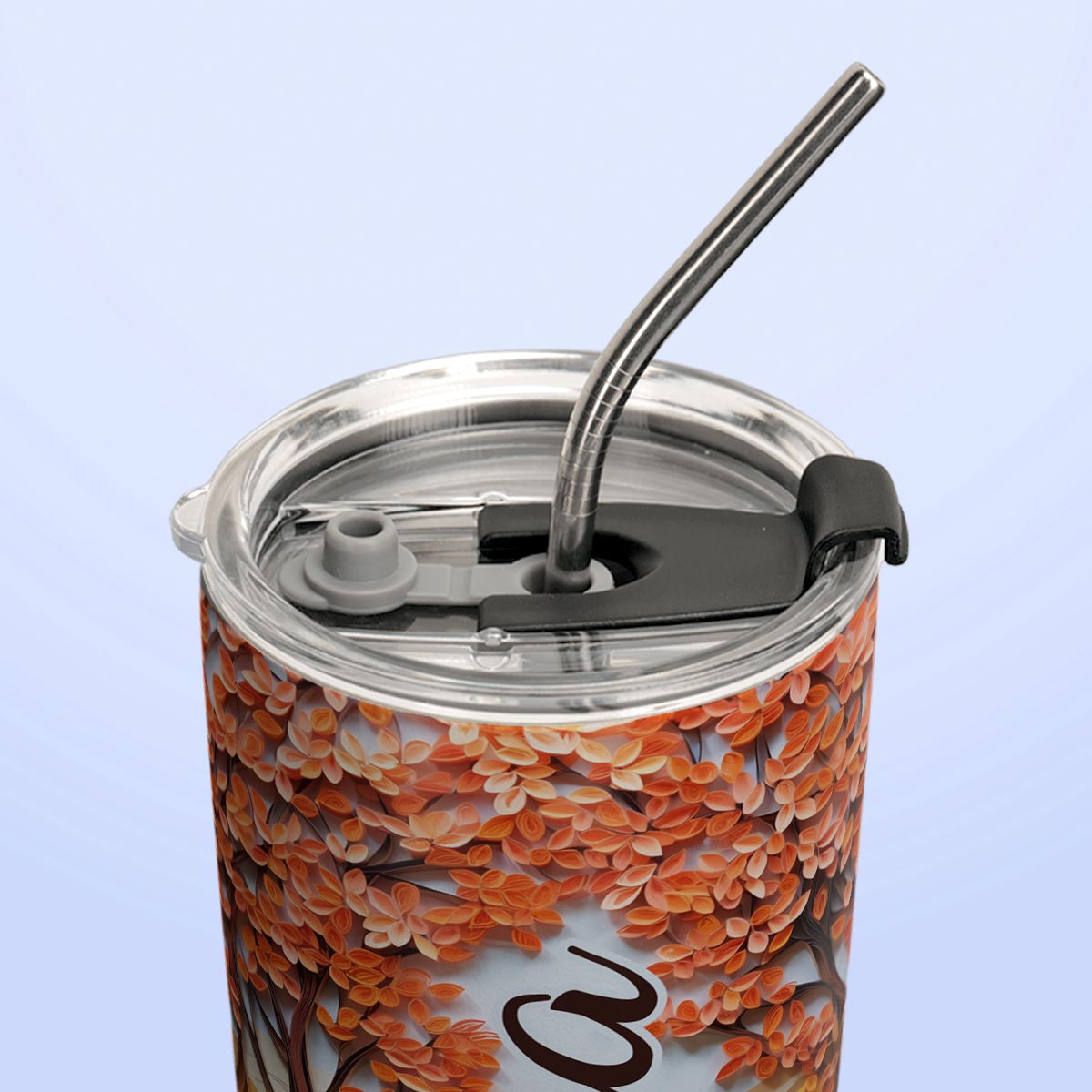 Autumn Leaves Quilling Art HTRZ31086695HS Stainless Steel Tumbler