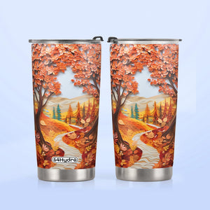 Autumn Leaves Quilling Art HTRZ31086695HS Stainless Steel Tumbler