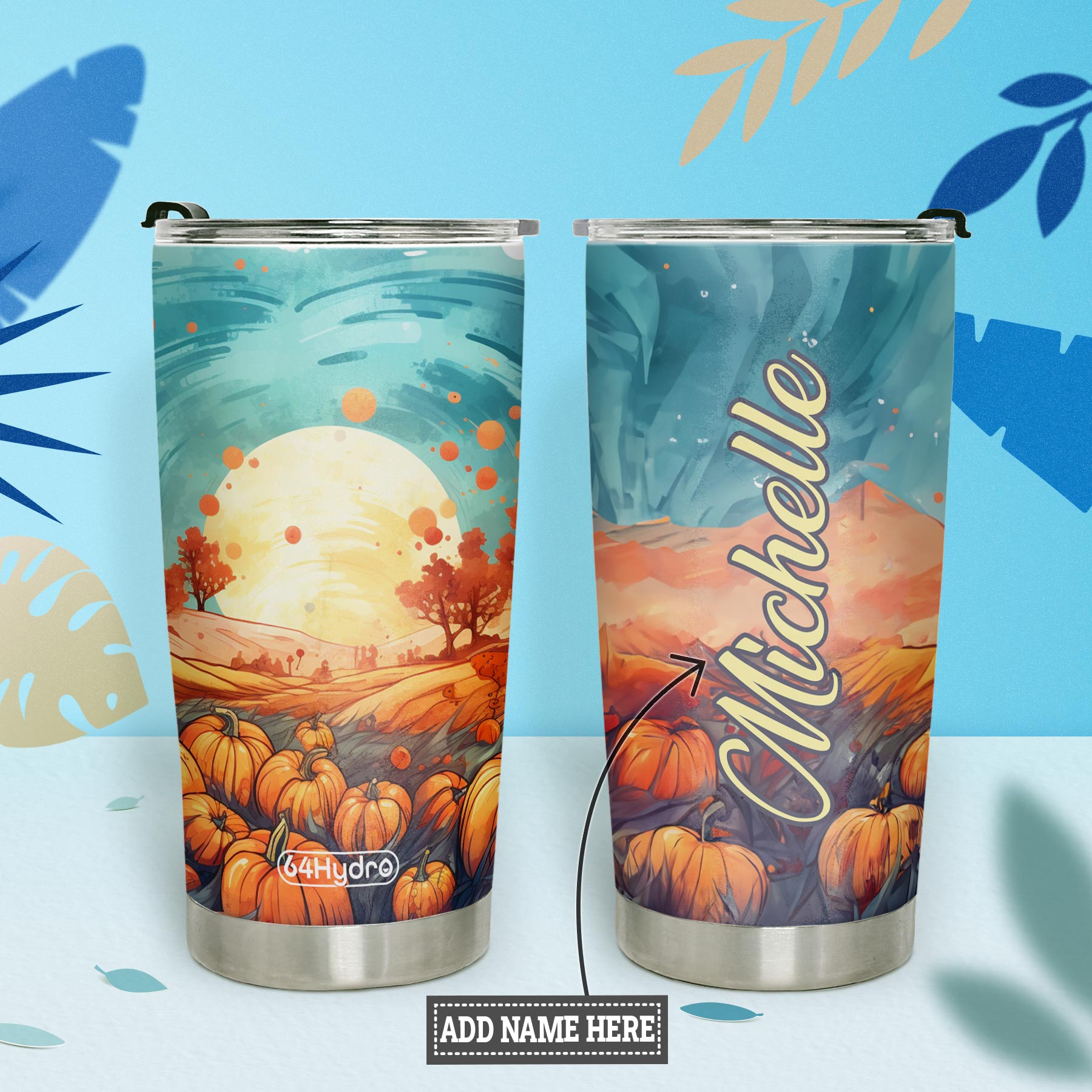 Autumn Pumpkin Field HTRZ31087328EO Stainless Steel Tumbler