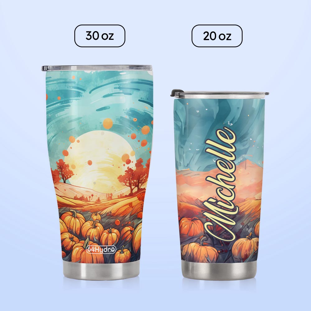 Autumn Pumpkin Field HTRZ31087328EO Stainless Steel Tumbler