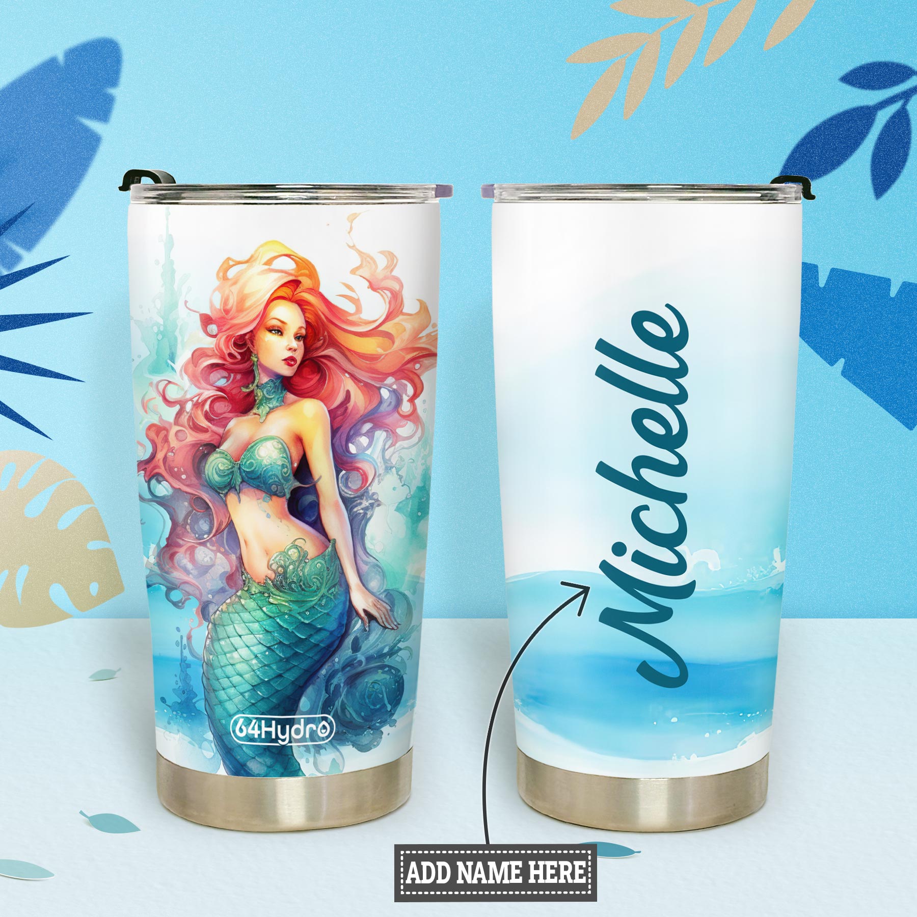 Beautiful Mermaid HHRZ20096800QX Stainless Steel Tumbler