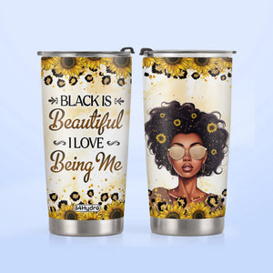 Black Is Beautiful I Love Being Me DNRZ270623380 Stainless Steel Tumbler
