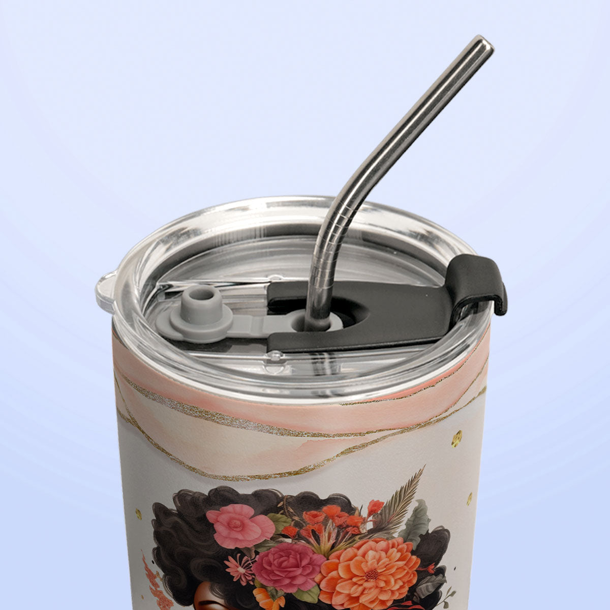Black Woman A Child Of God A Woman Of Faith A Warrior Of Christ DNRZ270623888 Stainless Steel Tumbler