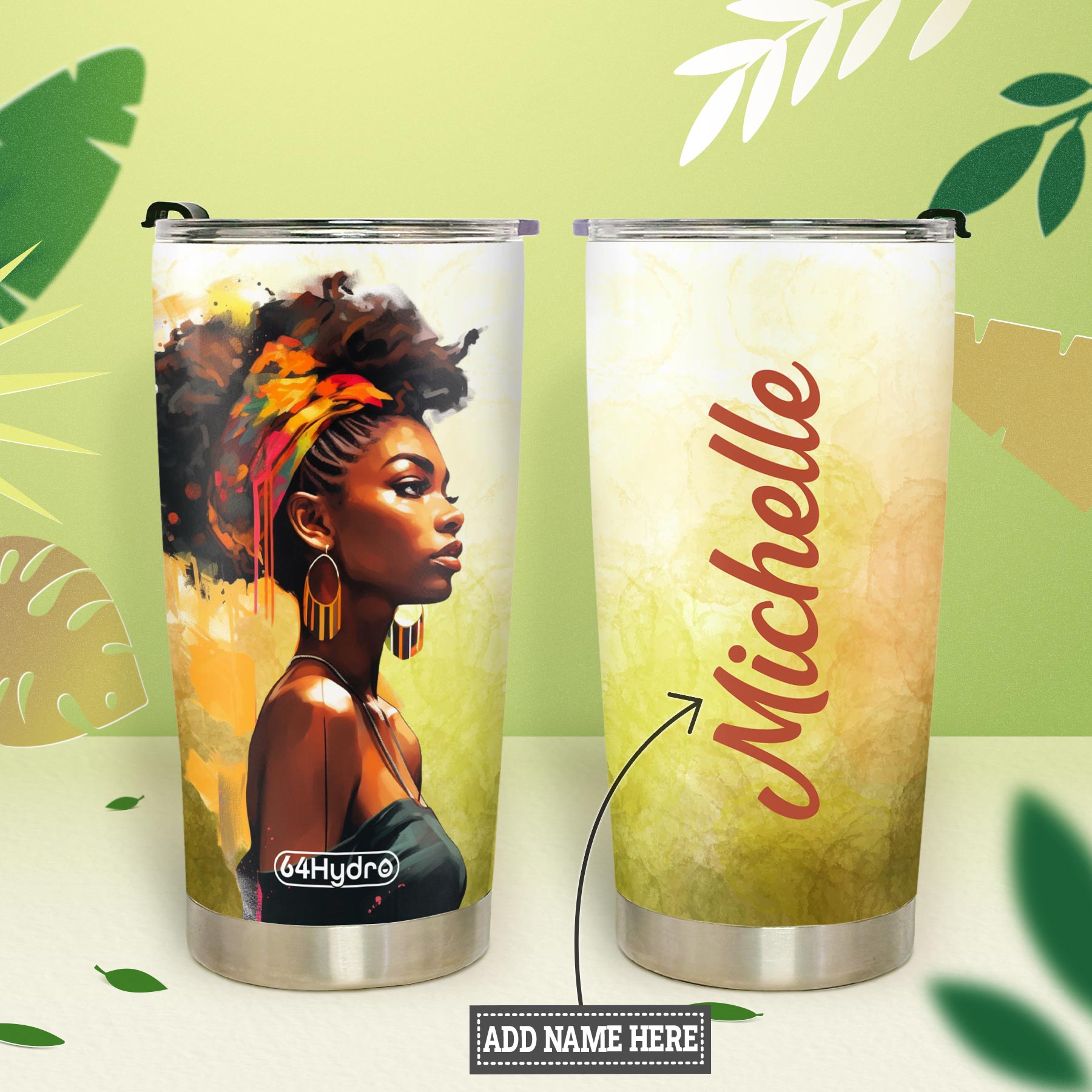 Black Woman African HHRZ20095026WC Stainless Steel Tumbler