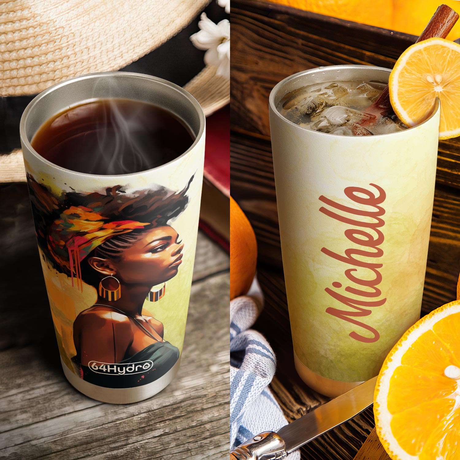 Black Woman African HHRZ20095026WC Stainless Steel Tumbler