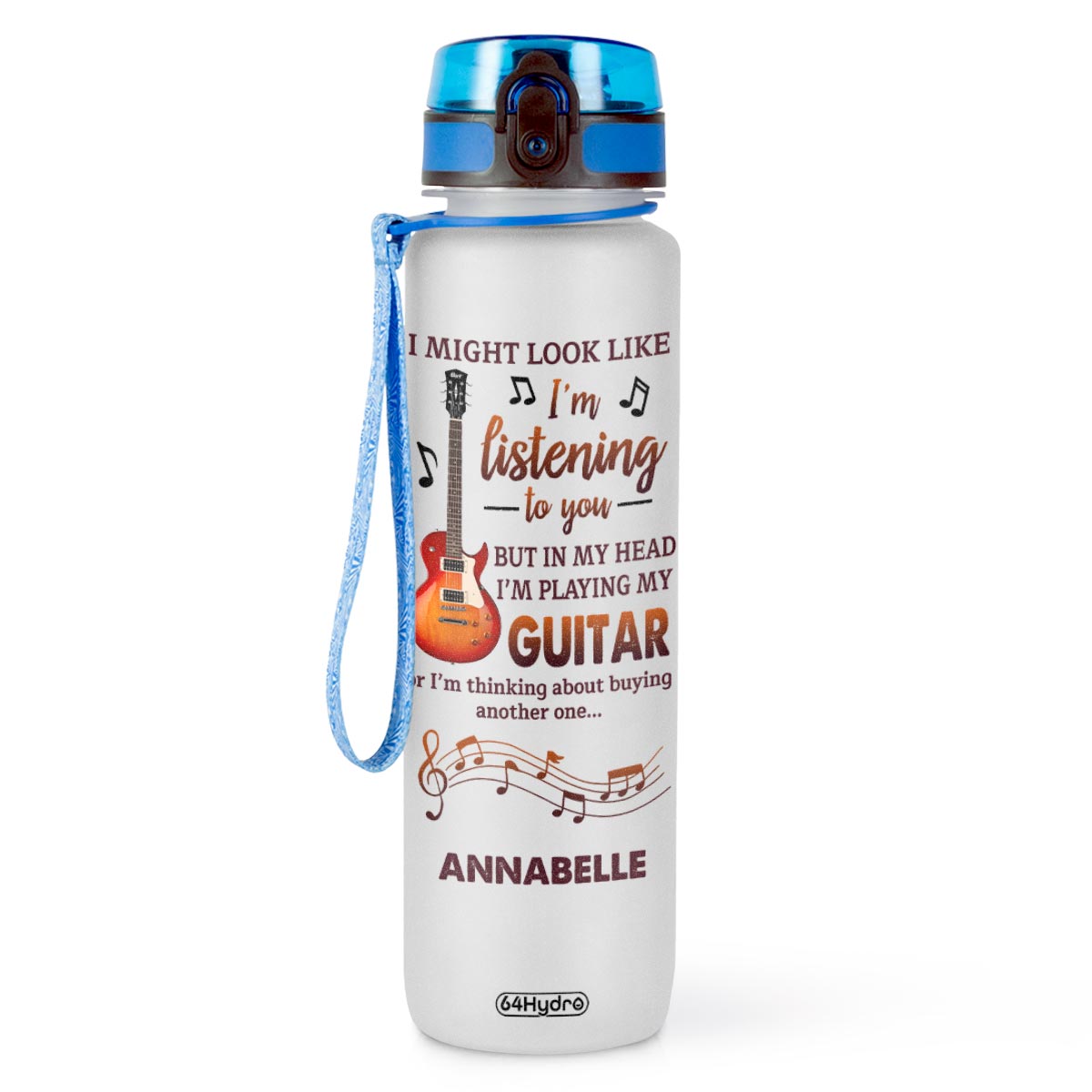 But In My Head I'm Playing My Guitar Or I'm Thinking About Buying Another One HTRZ11087798CE Water Tracker Bottle