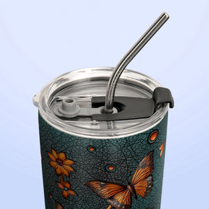 Butterfly Wake Up Every Morning With The Thought That Something Wonderful Is About To Happen DNRZ220623949 Stainless Steel Tumbler