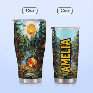 Camping Quilling Art HTRZ25095861TV Stainless Steel Tumbler
