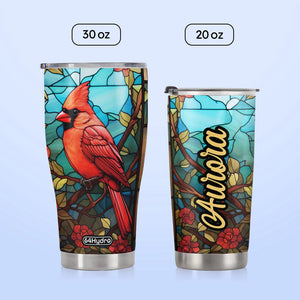 Cardinal Stained Glass Style HTRZ19092337MJ Stainless Steel Tumbler