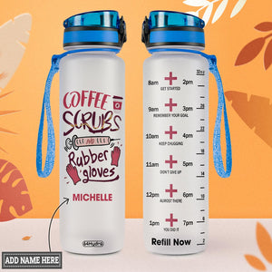 Coffee Scrubs And Rubber Gloves HTRZ15084180CU Water Tracker Bottle