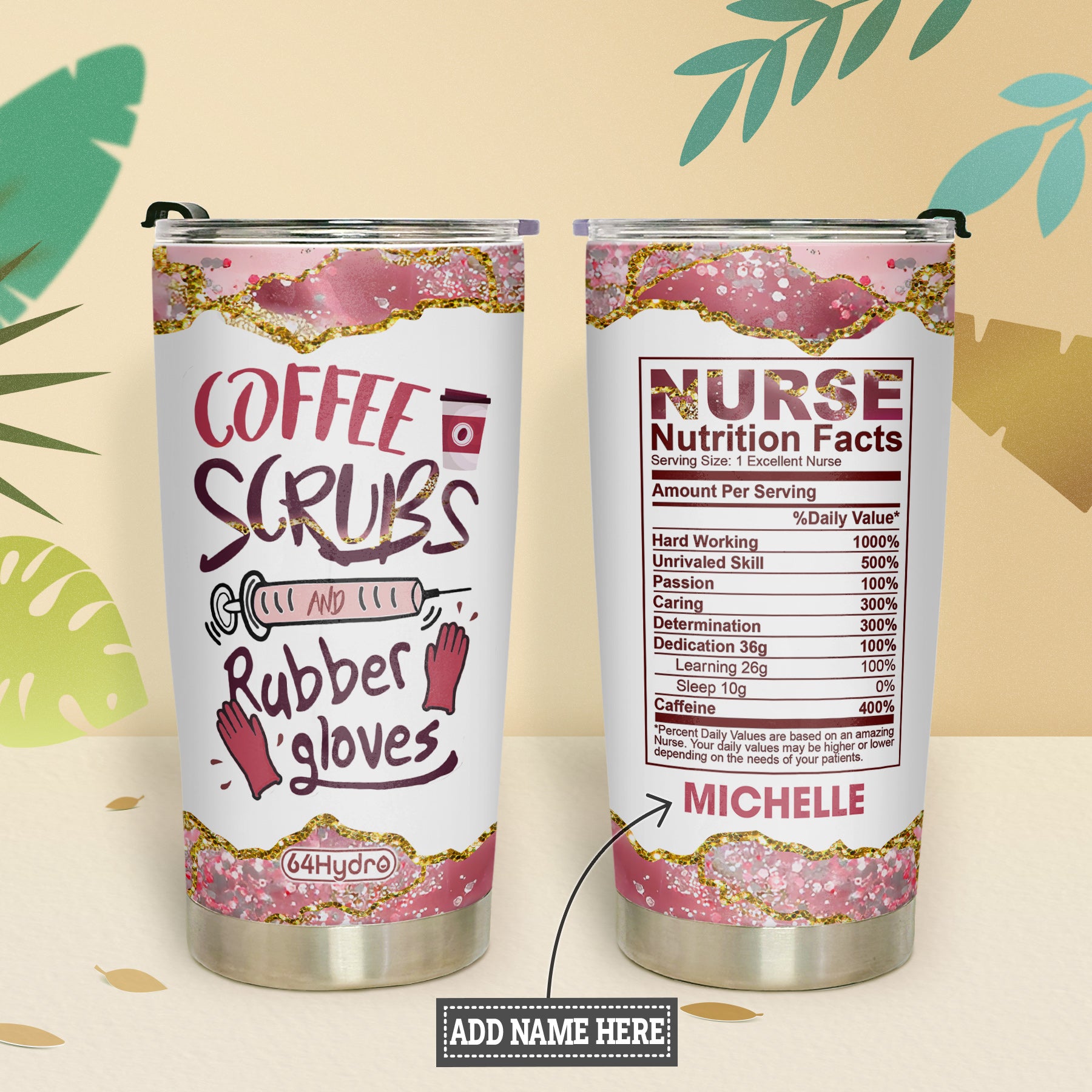 Coffee Scrubs Rubber Gloves DNRZ220623940 Stainless Steel Tumbler