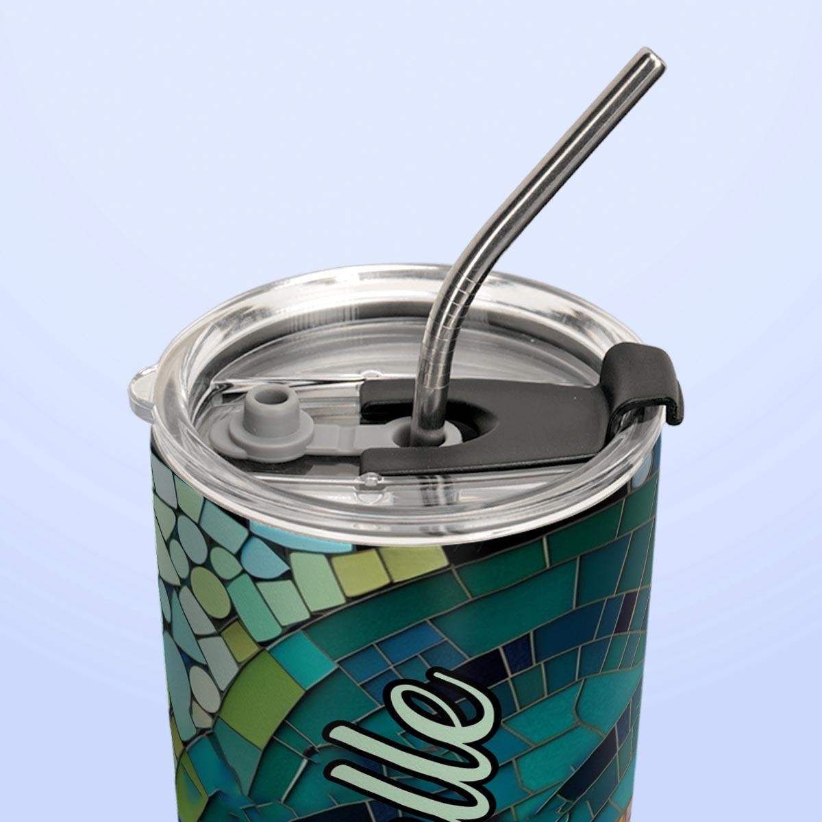 Colorful Dragonfly Crystal Mosaic HTRZ05090811AX Stainless Steel Tumbler