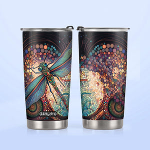 Colorful Dragonfly Crystal HTRZ07092804BZ Stainless Steel Tumbler