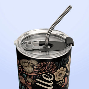 Colorful Floral Sloth HTRZ05091364CA Stainless Steel Tumbler